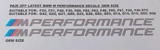 BMW M performance stickers decals badges emblems
