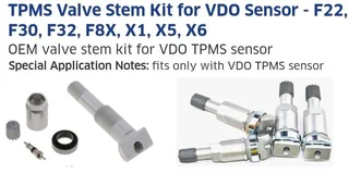BMW wheel TPMS valve stems for all sensor types