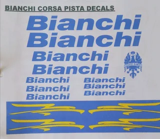 Bianchi frame head tube stick on badges
