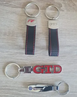 VW key cover case and keyrings.