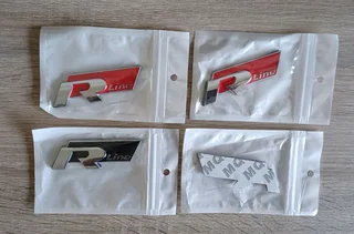 VW R line badges emblems