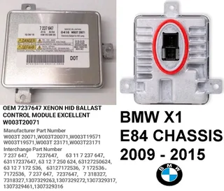 BMW X1 E84 Xenon headlight ballast control module