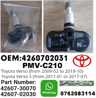 Toyota Verso TPMS tyre pressure monitor sensors