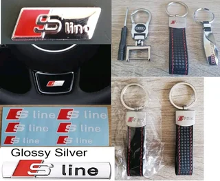 Audi S Line chrome metal badges emblems