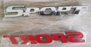 Chrome ABS back and fender SPORTS badges emblems