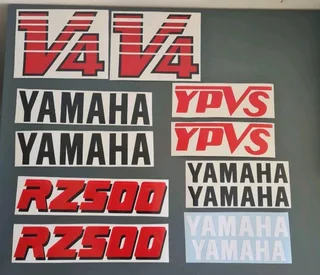 Yamaha RZ decals stickers sets
