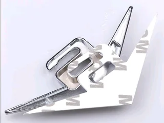 Metal V6 and V8 badges emblems