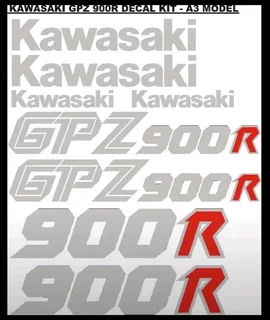 Graphics stickers decals for all Kawasaki GPZ motorcycles
