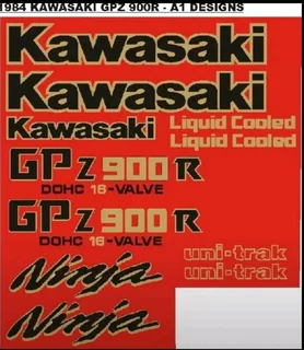 Graphics stickers decals for all Kawasaki GPZ motorcycles