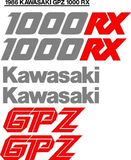 Graphics stickers decals for all Kawasaki GPZ motorcycles