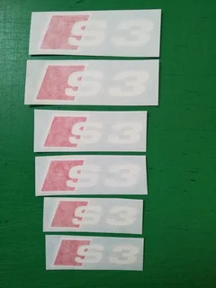 Audi brake caliper stickers decals sets