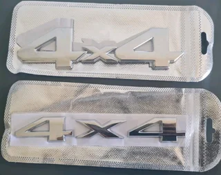 Chrome metal 4 X 4 badges emblems stickers decals