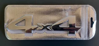 Chrome metal 4 X 4 badges emblems stickers decals