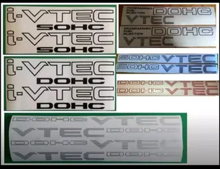 Honda DOHC SOHC VTEC decals stickers sets