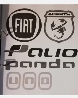 FIAT Arbarth aluminum emblems badges decals stickers.