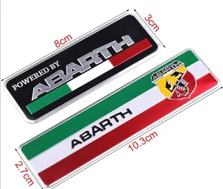 FIAT Arbarth aluminum emblems badges decals stickers.