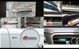S Line Audi badges emblems stickers decals