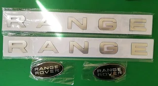 Land Rover and Range Rover oval front and back badges emblems decals s