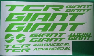 Giant TCR decals stickers vinyl cut graphics sets