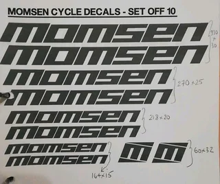 Momsen bicycle frame decals stickers graphics set