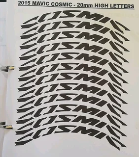 Mavic Cosmic wheel rim stickers decals sets