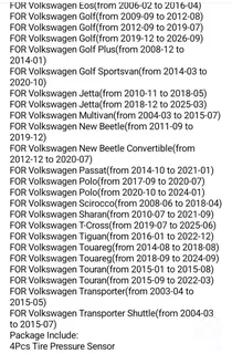 Audi TPMS valve sensor stems