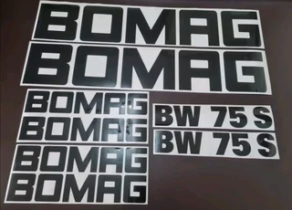 Bomag Bw 75s Decals Stickers Set