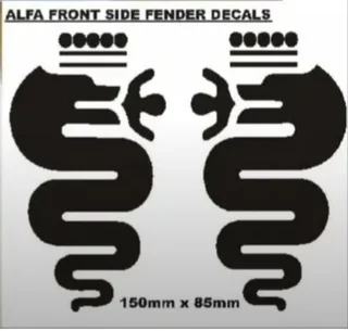 Alfa Romeo Decals stickers graphics badges emblems, key rings, valve caps