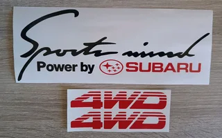 Subaru / STI decals, stickers, graphics, badges, emblems, key rings.