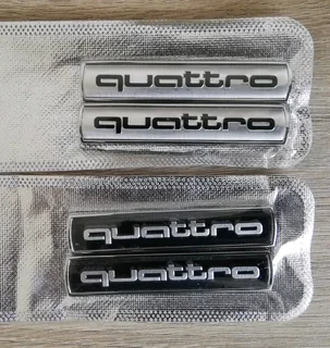 Audi Quattro badges emblems decals stickers, key rings