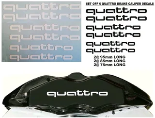 Quattro stickers badges decals stickers key rings