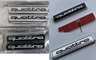 Quattro emblems badges decals stickers key holders