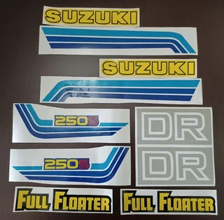 Decals graphics sticker set for a 1982 Suzuki DR 500S