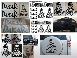 Dakar Spare wheel cover decals stickers
