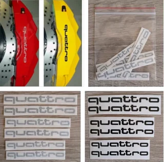 Audi Quattro brake caliper decals stickers sets