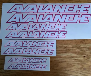 Frame graphics stickers decals for Avalanche bicycles