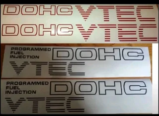 Set off 2 DOHC / SOHC VTEC decals graphics vinyl cut stickers