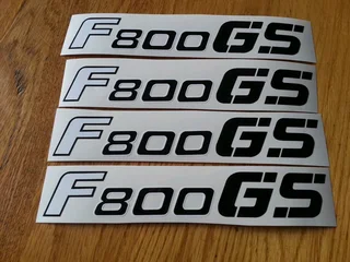 Pair off BMW F800 GS graphics vinyl stickers decals