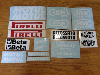Sponsor logo decals stickers / kits - All colours  - See pics
