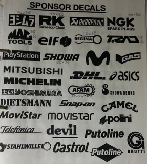 Sponsor logo decals stickers / kits - All colours  - See pics