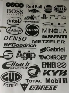 Sponsor logo decals stickers / kits - All colours  - See pics