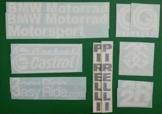Sponsor logo decals stickers / kits - All colours  - See pics