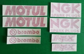 Sponsor logo decals stickers / kits - All colours  - See pics