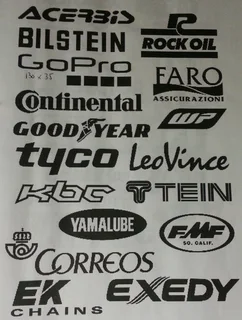 Sponsor logo decals stickers / kits - All colours  - See pics