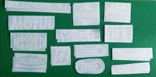 Sponsor logo decals stickers / kits - All colours  - See pics