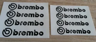 Vinyl cut Brembo caliper decals stickers set