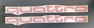 Pair off top quality vinyl cut Audi / Quattro decals stickers graphics