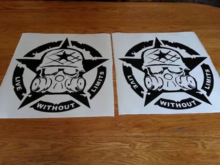 Pair off Mulisha live without limits vinyl decals stickers graphics