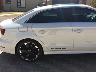 Pair off top quality Audi quattro side skirt graphics decals