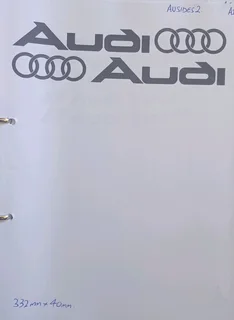 Pair of Audi logo side skirt decals stickers graphics